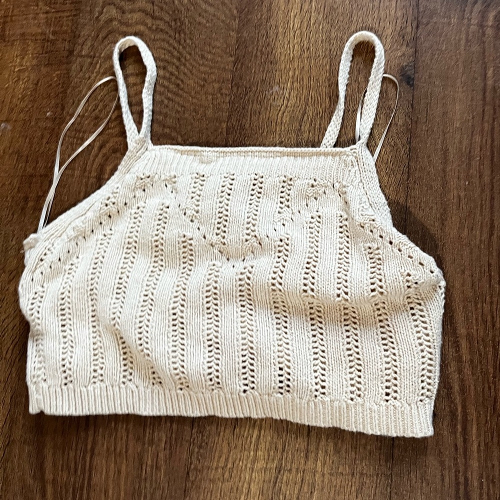 freshman1996 Soft Beige Knit Top